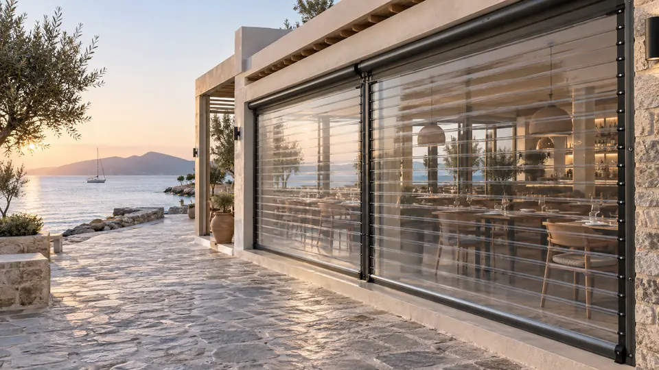 Ρολά καταστημάτων στη Μύκονο