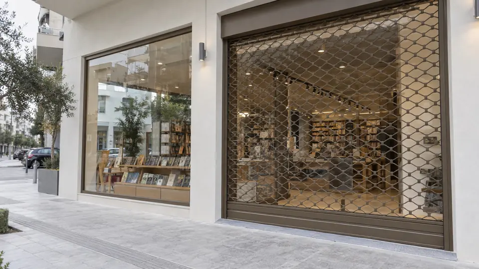 Ρολά Δικτυωτά Ανοικτού Τύπου σε κατάστημα